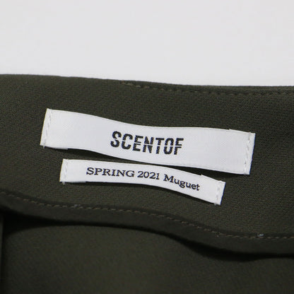 21春夏 SCENTOF ストレッチ Iライン スカート / ロングスカート タイト スリット カットオフ