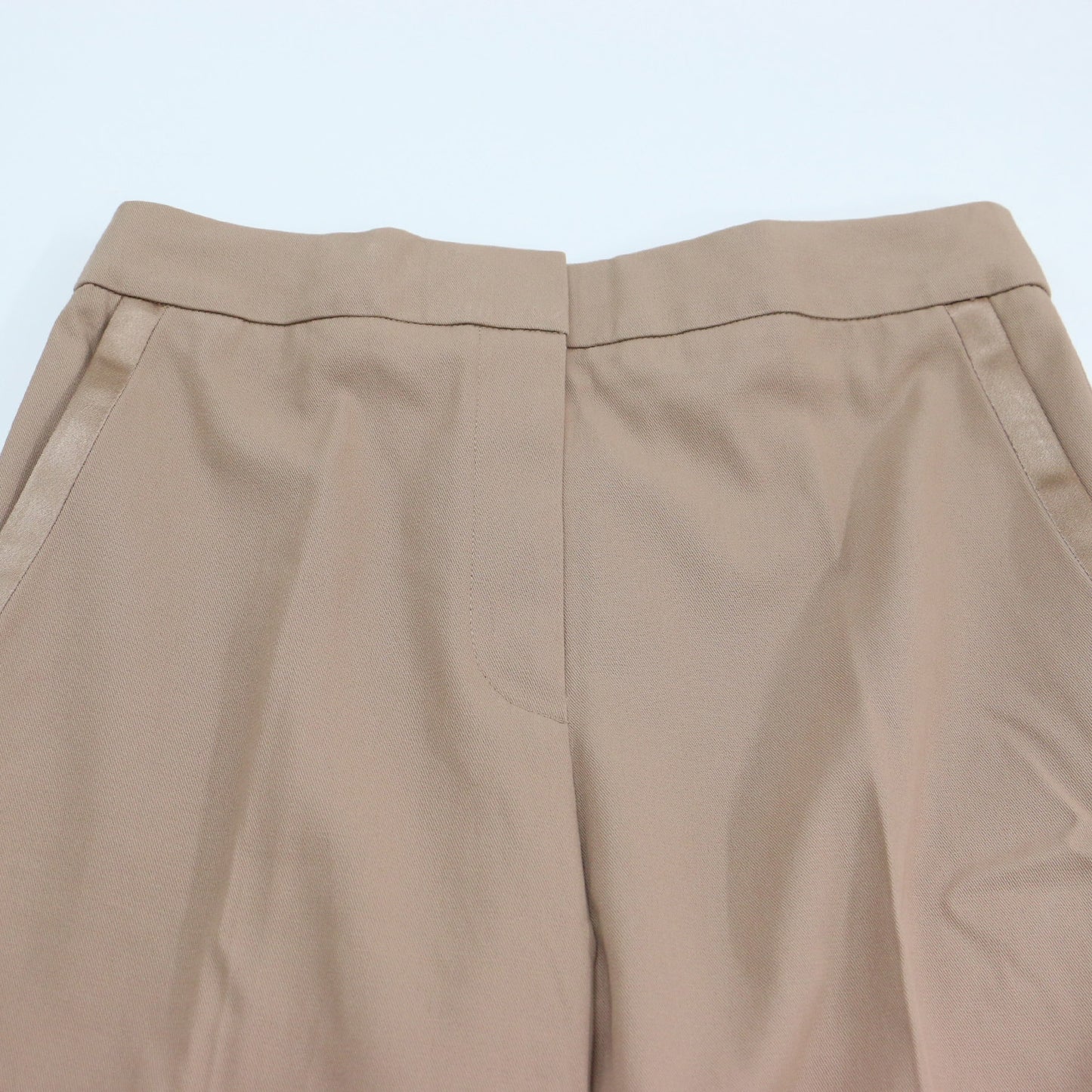 異素材 サイドライン ワイド パンツ / Cotton Gabardine Aライン フレア センタープレス コットン