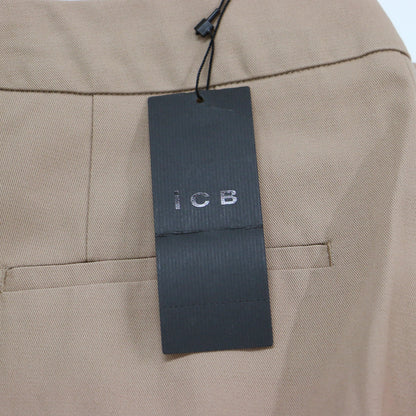 異素材 サイドライン ワイド パンツ / Cotton Gabardine Aライン フレア センタープレス コットン