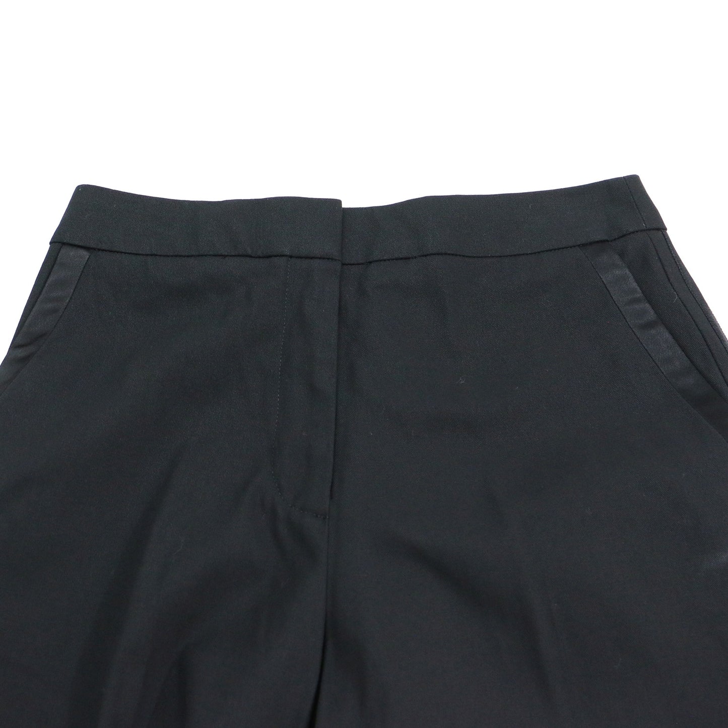 異素材 サイドライン ワイド パンツ / Cotton Gabardine Aライン フレア センタープレス コットン