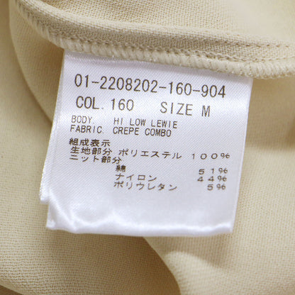 22春夏 クルーネック ノースリーブ ブラウス / Crepe Combo Hi Low Lewie プルオーバー チュニック丈 スリット
