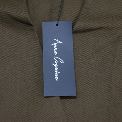 24春夏 ヘリンボーン ベスト / ジレ Vネック 金釦 コットン リネン