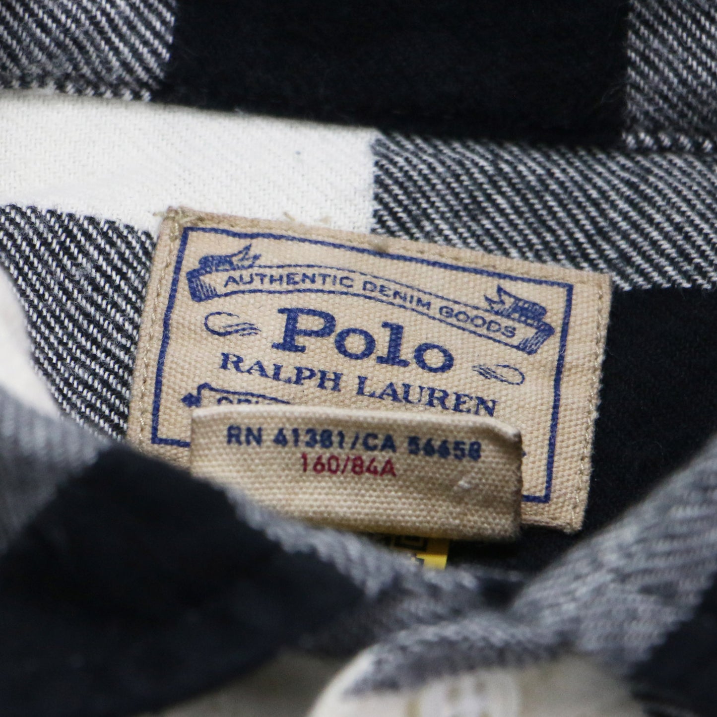 クラシックフィット ブロックチェック シャツ / ブラウス 長袖 コンパクト ポニー刺繍 コットン