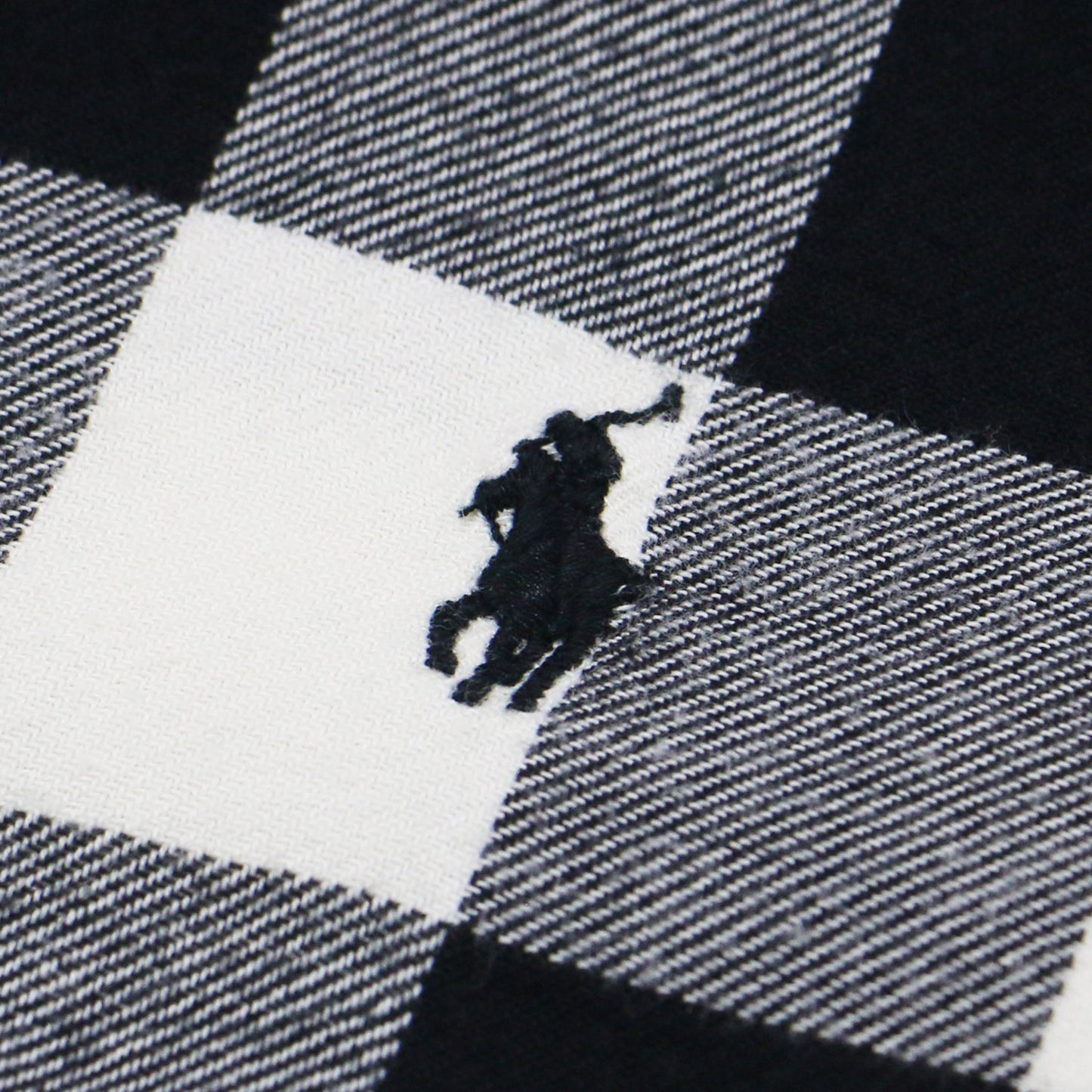 クラシックフィット ブロックチェック シャツ / ブラウス 長袖 コンパクト ポニー刺繍 コットン