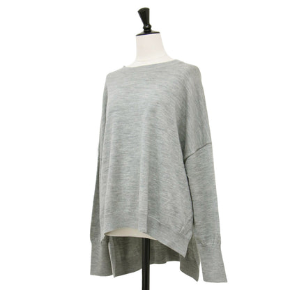 21秋冬 サイドスリット ニット / SIDE SLIT KNIT プルオーバー 長袖 クルーネック ドロップショルダー ワイド ウール