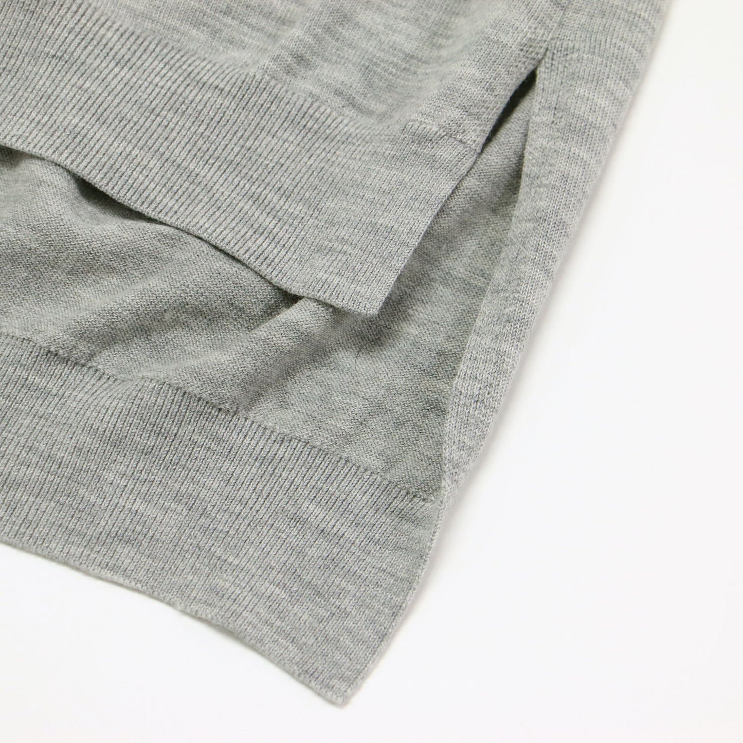 21秋冬 サイドスリット ニット / SIDE SLIT KNIT プルオーバー 長袖 クルーネック ドロップショルダー ワイド ウール