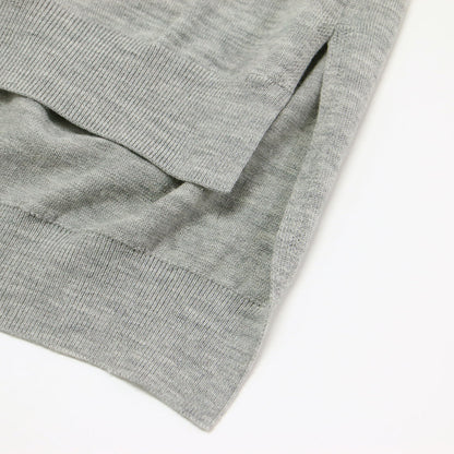 21秋冬 サイドスリット ニット / SIDE SLIT KNIT プルオーバー 長袖 クルーネック ドロップショルダー ワイド ウール