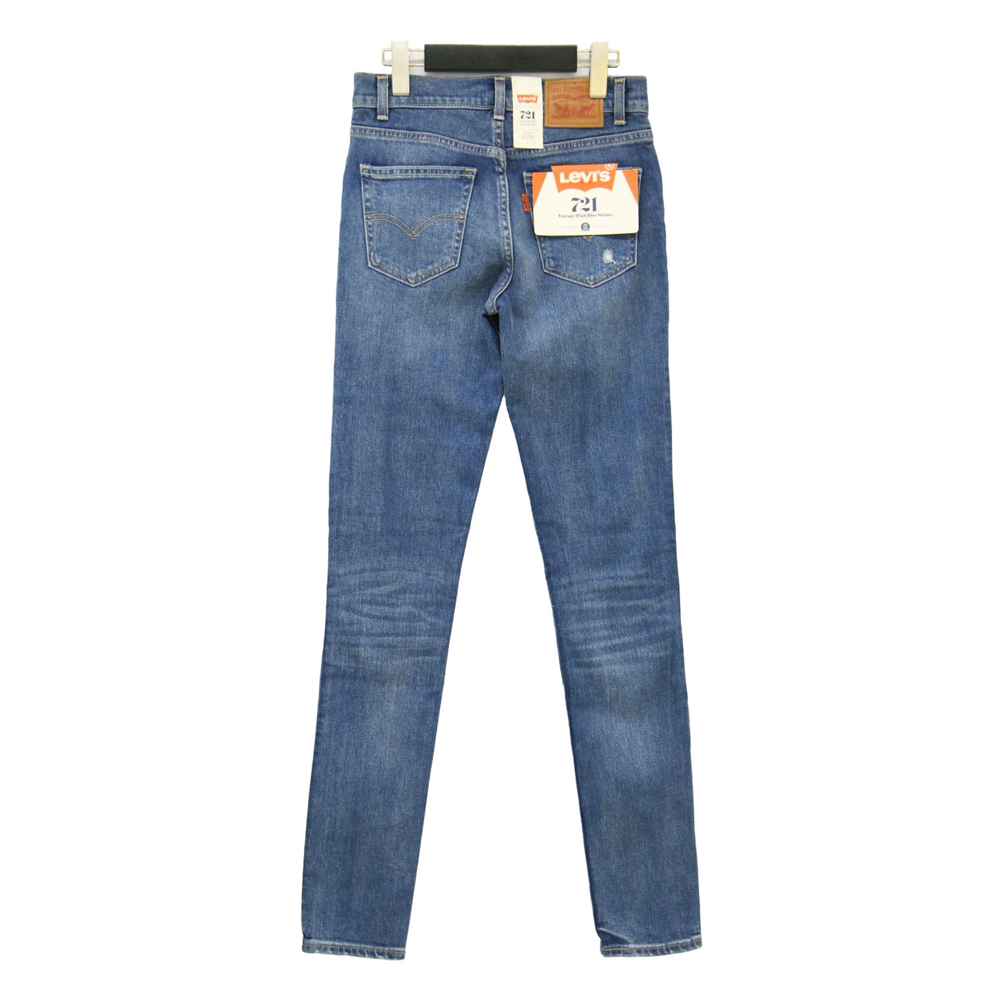 ヴィンテージ ハイライズ スキニー デニム パンツ 721 / VINTAGE HIGH RISE SKINNY パッチワーク ストレッチ ダメージ加工 コットン