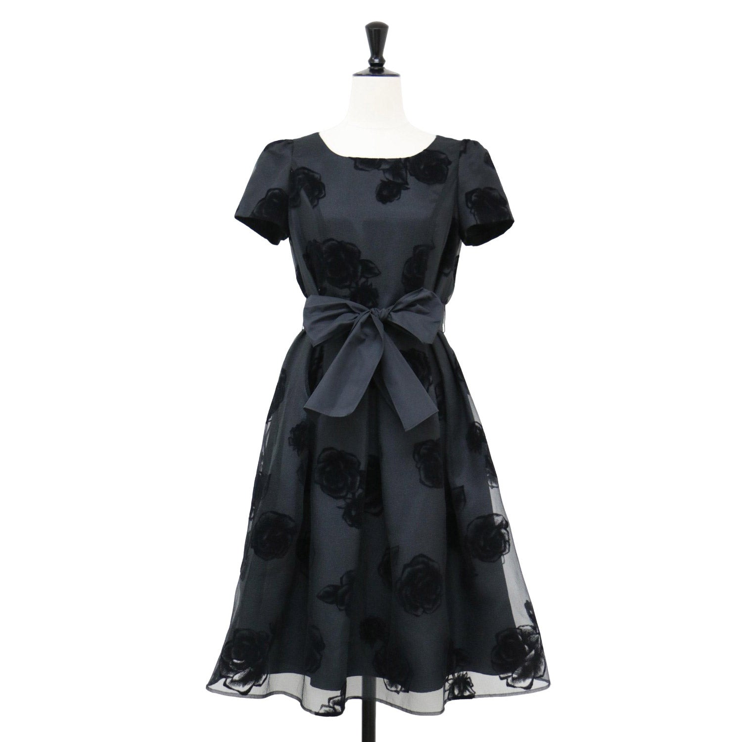 美品】エムズグレイシー M'S GRACY シアーフロッキーワンピース 花柄