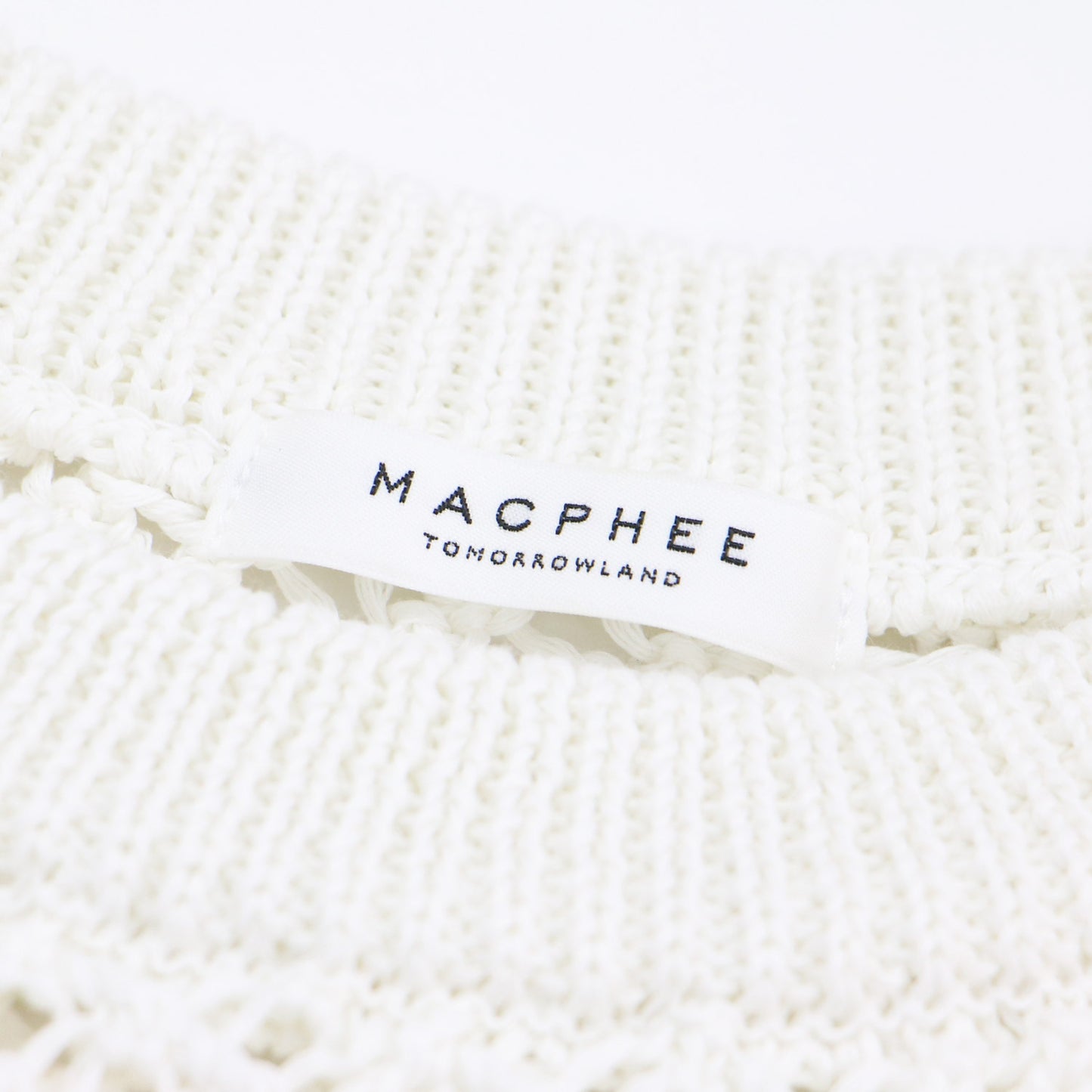 メッシュ コットン クルーネック ベスト / ニット ドロップショルダー リネンライク