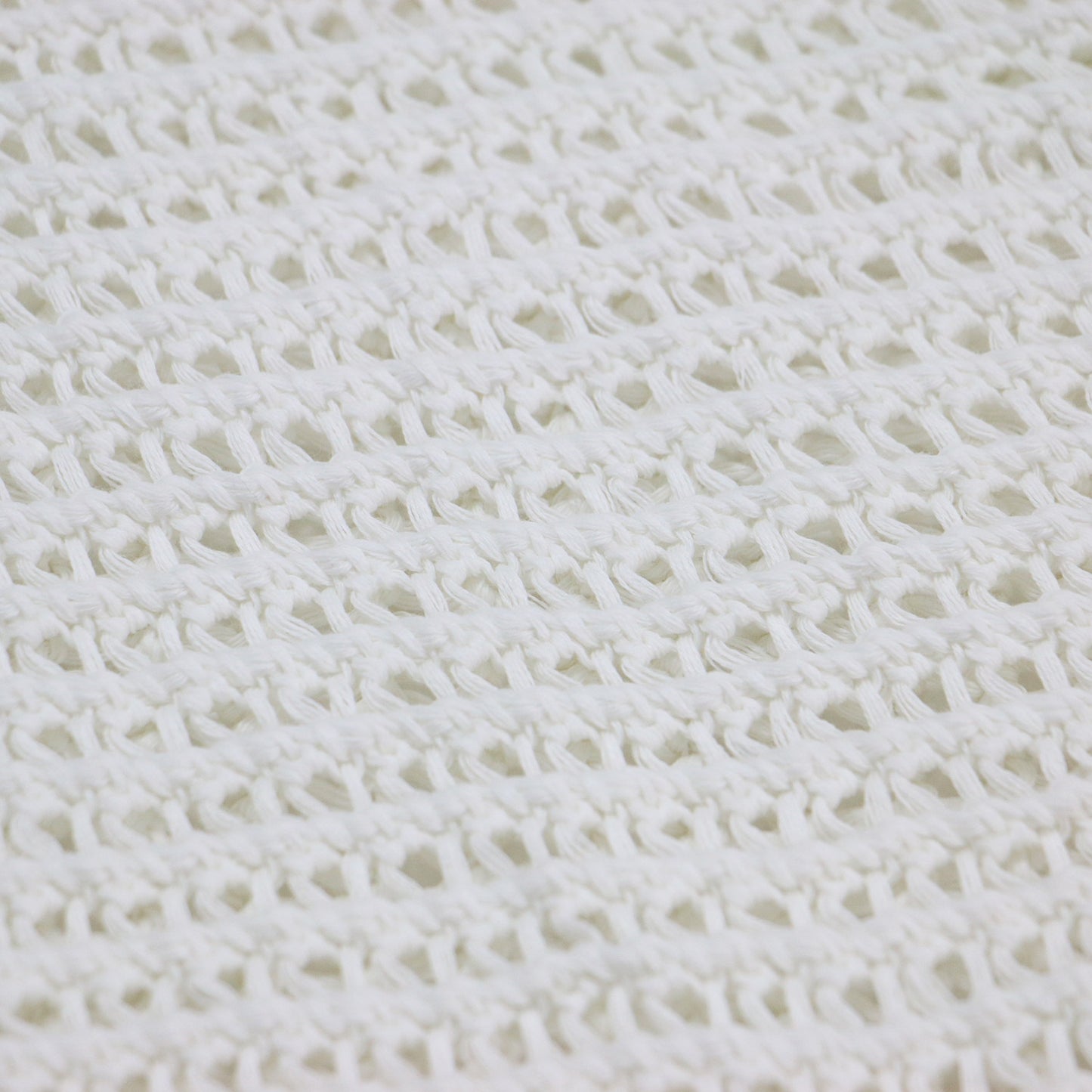 メッシュ コットン クルーネック ベスト / ニット ドロップショルダー リネンライク