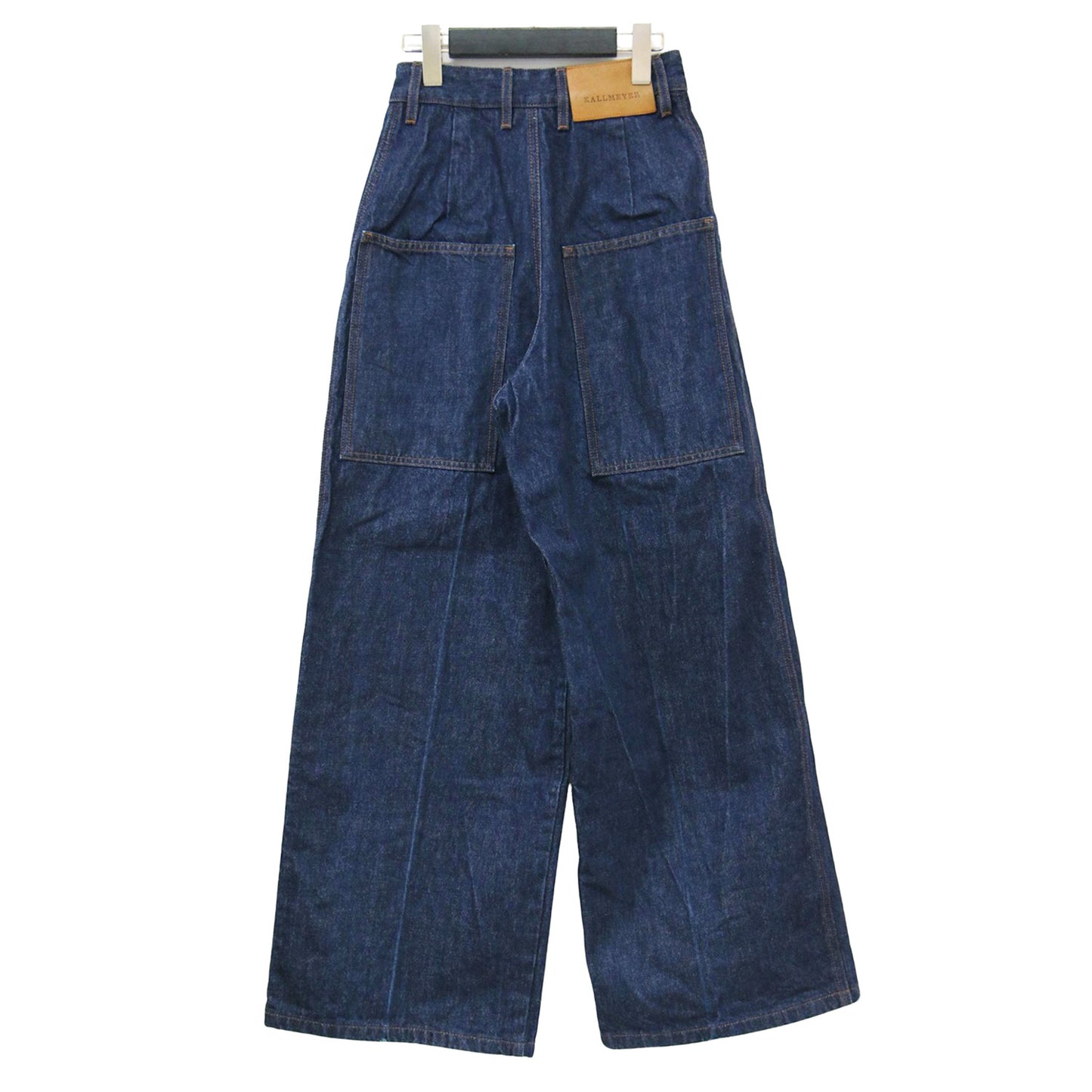 23秋冬 ワイド デニム パンツ / WIDE LEG JEAN センタープレス ハイウエスト タック