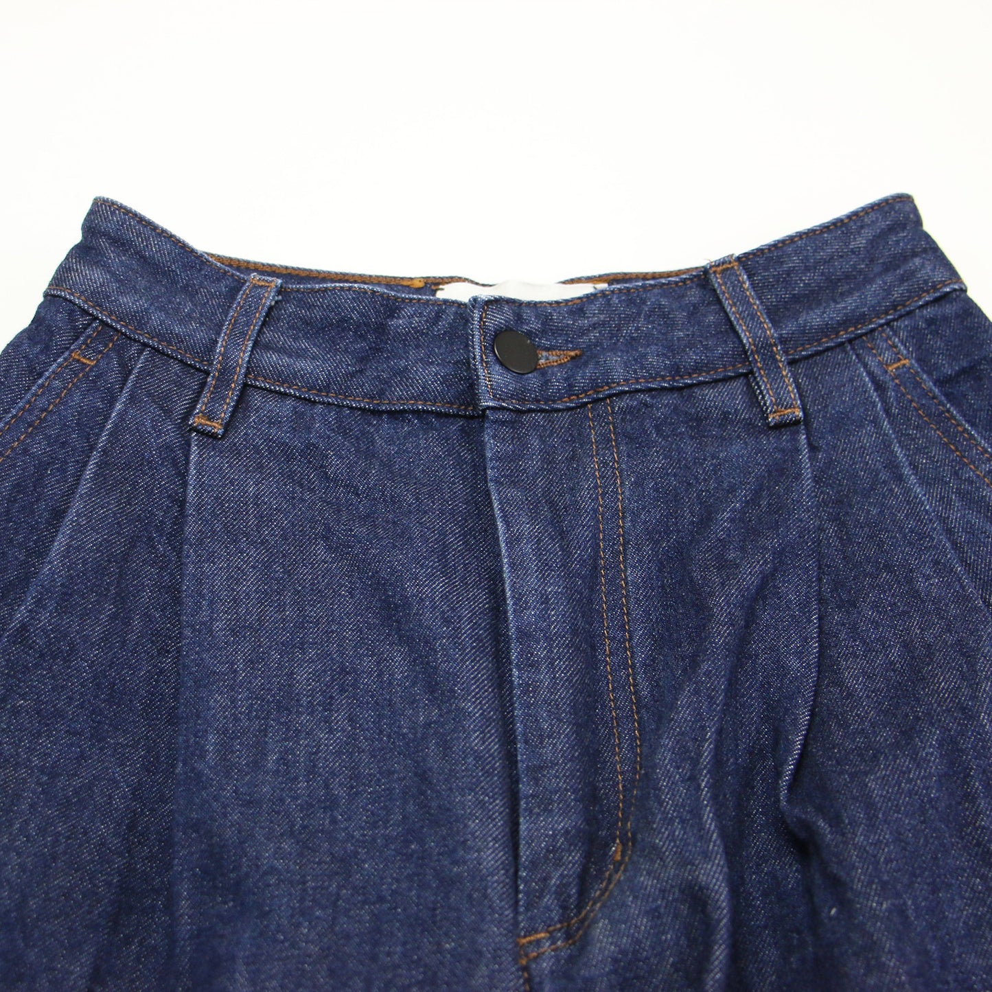 23秋冬 ワイド デニム パンツ / WIDE LEG JEAN センタープレス ハイウエスト タック