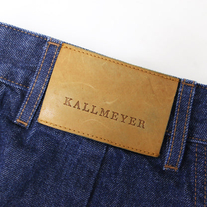 23秋冬 ワイド デニム パンツ / WIDE LEG JEAN センタープレス ハイウエスト タック