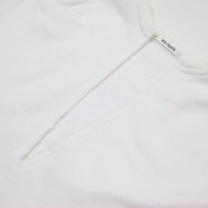 24春夏 スウェット Vネック プルオーバー / 長袖 クロップド丈 カットオフ コットン