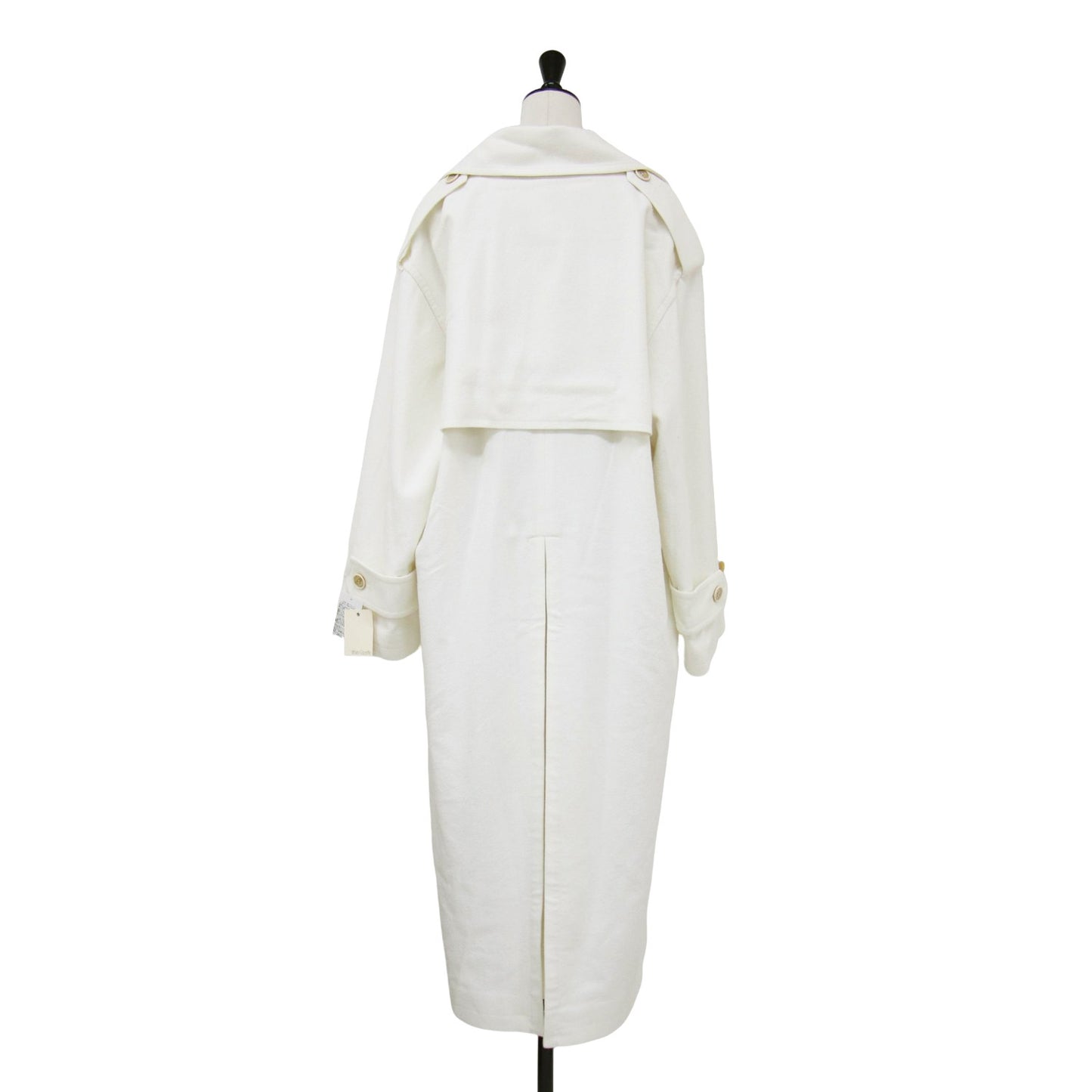 24春夏 コットン シルク ロングコート / トレンチコート オーバーサイズ ネップ