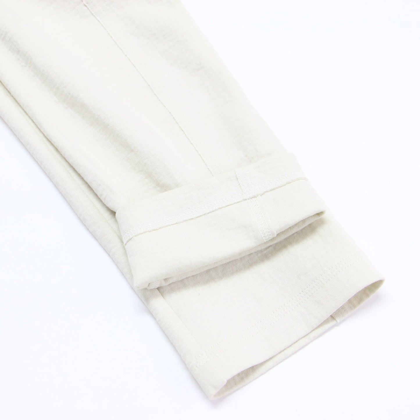 23春夏 バイカラージャケット / mapel ダンボールニット 長袖 ノーカラー チュニック丈 リボンテープ コットン