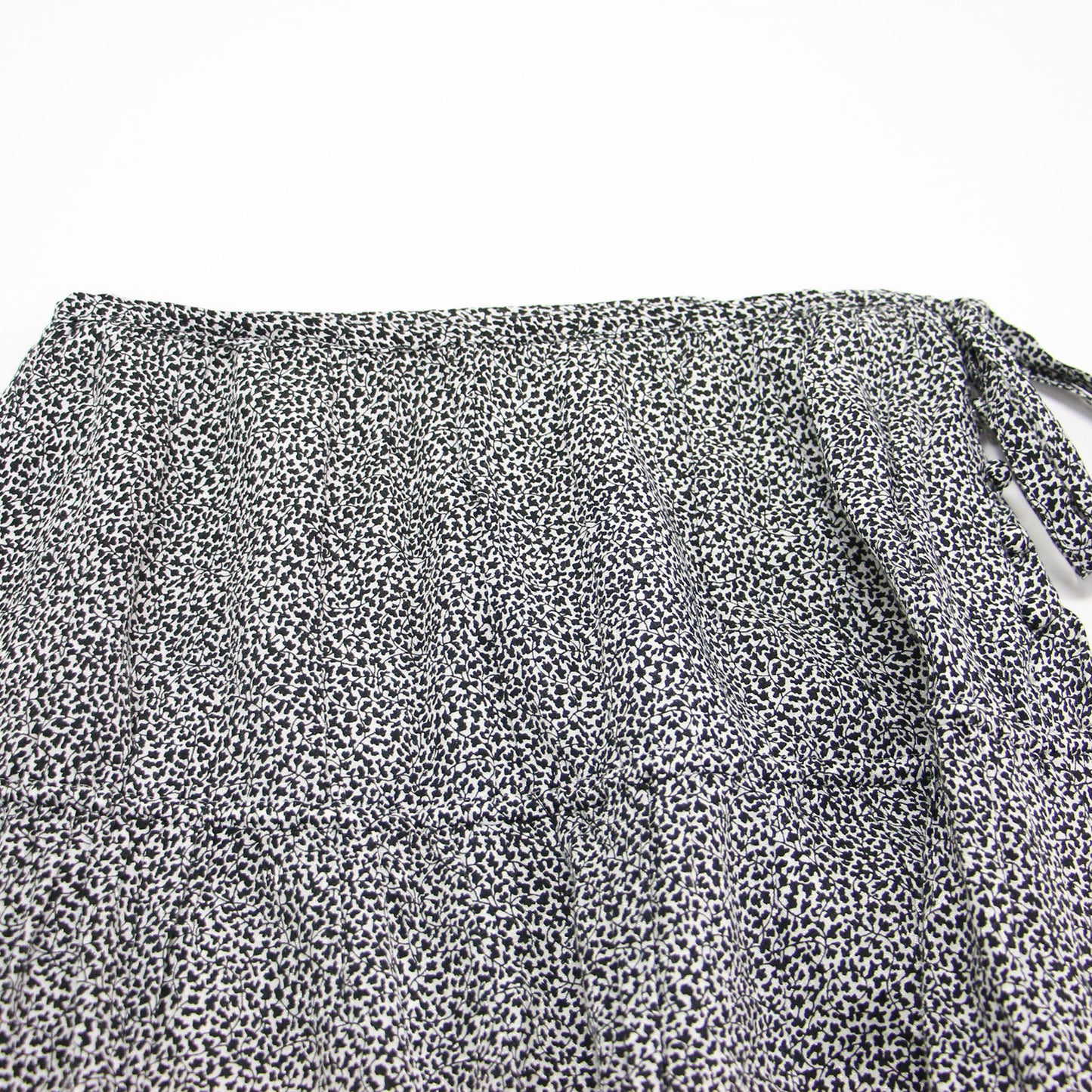 21秋冬 プリント ティアード ギャザー ロング スカート / フレア 総柄 リボン コットン