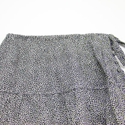 21秋冬 プリント ティアード ギャザー ロング スカート / フレア 総柄 リボン コットン