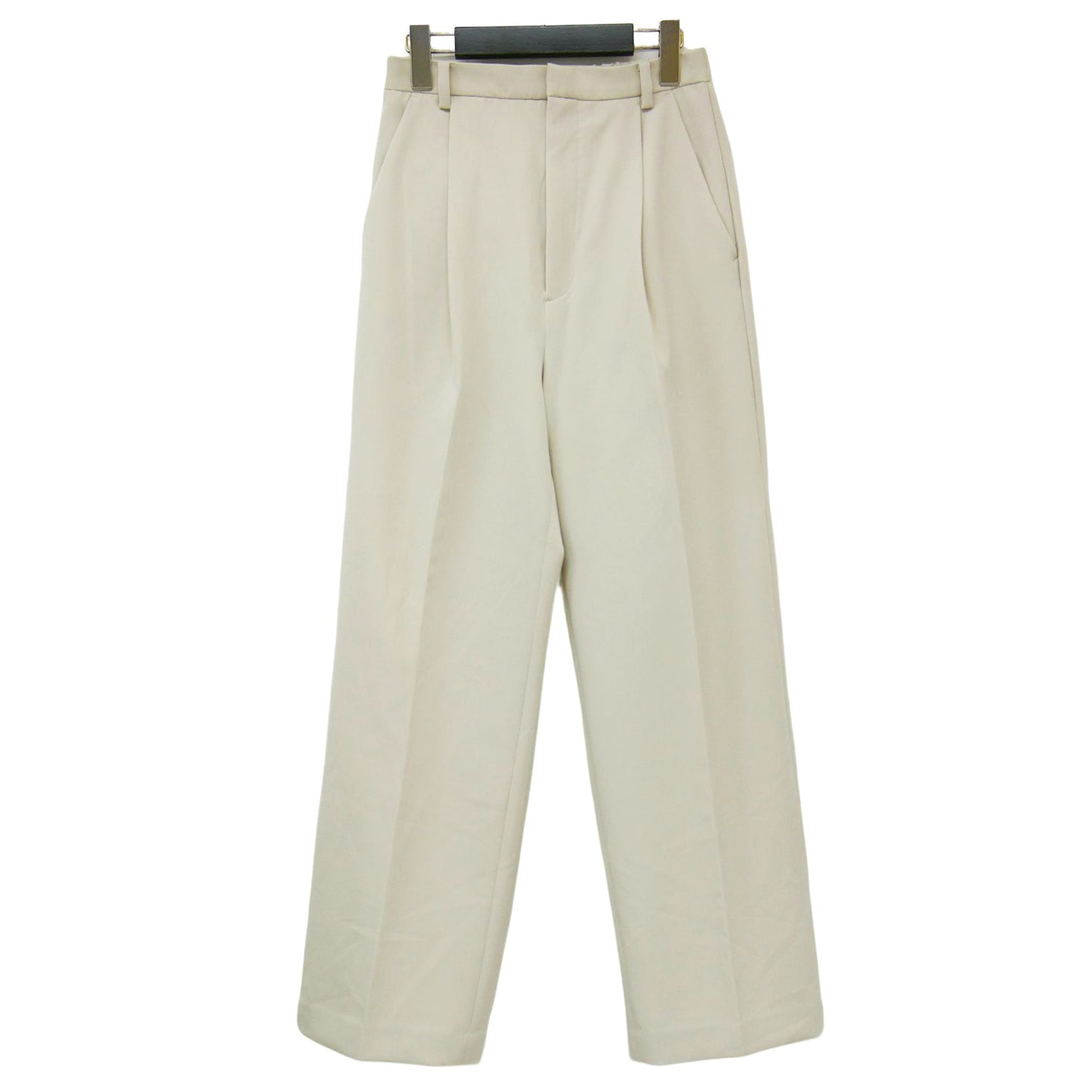 21秋冬 タック イージーパンツ / ワイドパンツ センタープレス ストレッチ