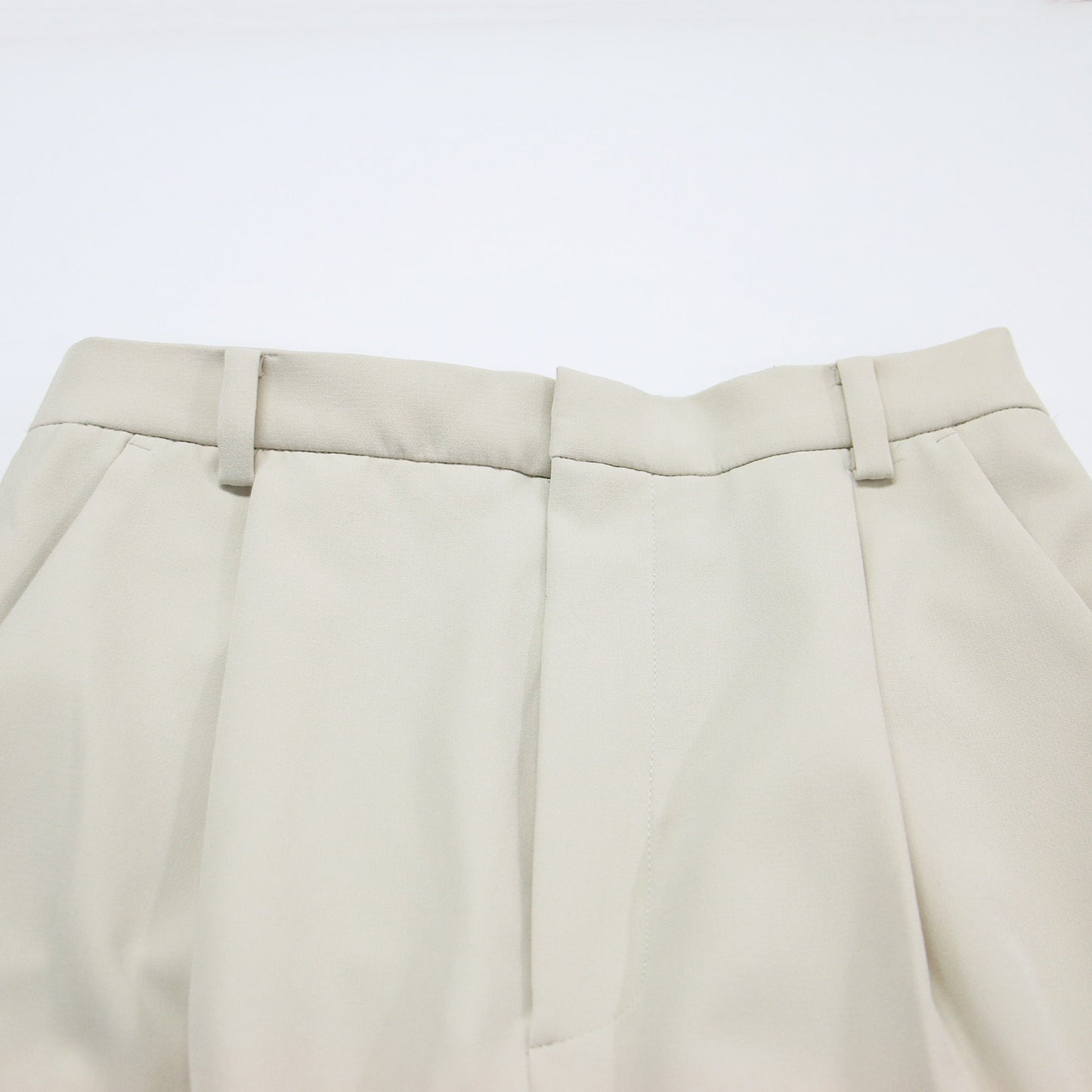 21秋冬 タック イージーパンツ / ワイドパンツ センタープレス ストレッチ