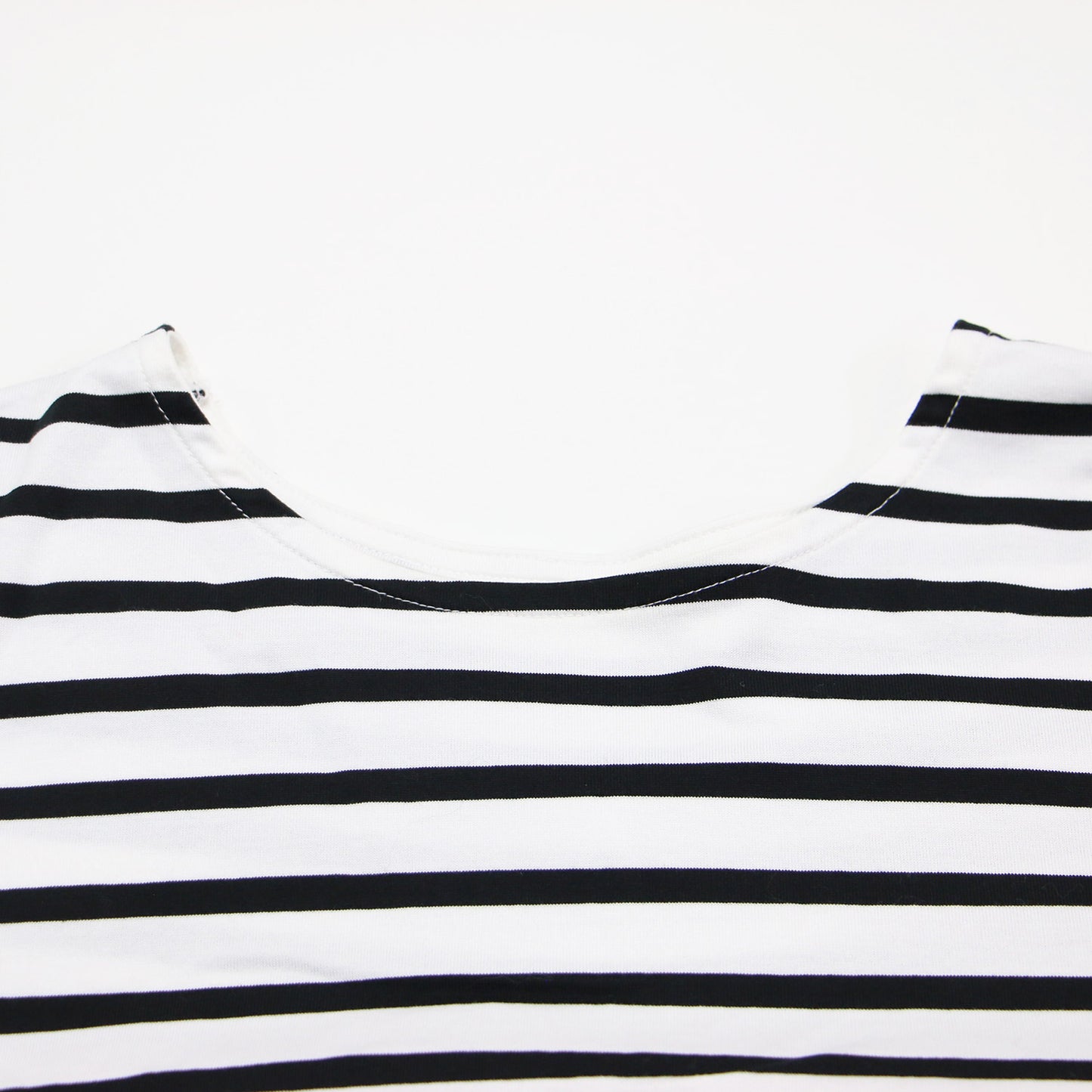 21春夏 バックフレア ロングスリーブ Tシャツ / カットソー クルーネック ワイド ボーダー コットン