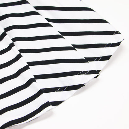 21春夏 バックフレア ロングスリーブ Tシャツ / カットソー クルーネック ワイド ボーダー コットン