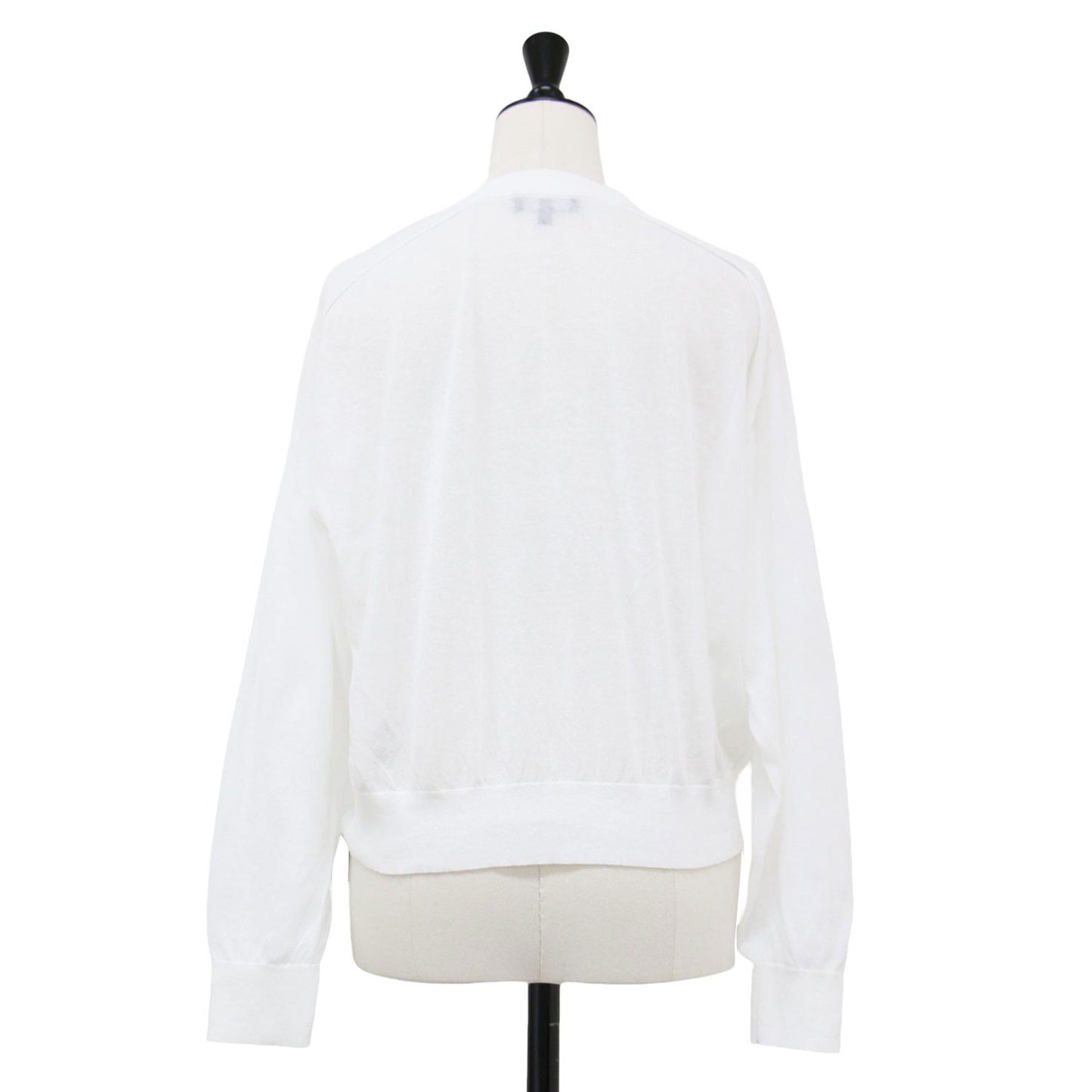 シアー クロップド プルオーバー ニット / Airy Cotton Cropped CN PO J ショート丈 クルーネック 長袖 コットン