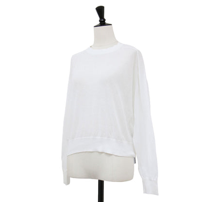 シアー クロップド プルオーバー ニット / Airy Cotton Cropped CN PO J ショート丈 クルーネック 長袖 コットン