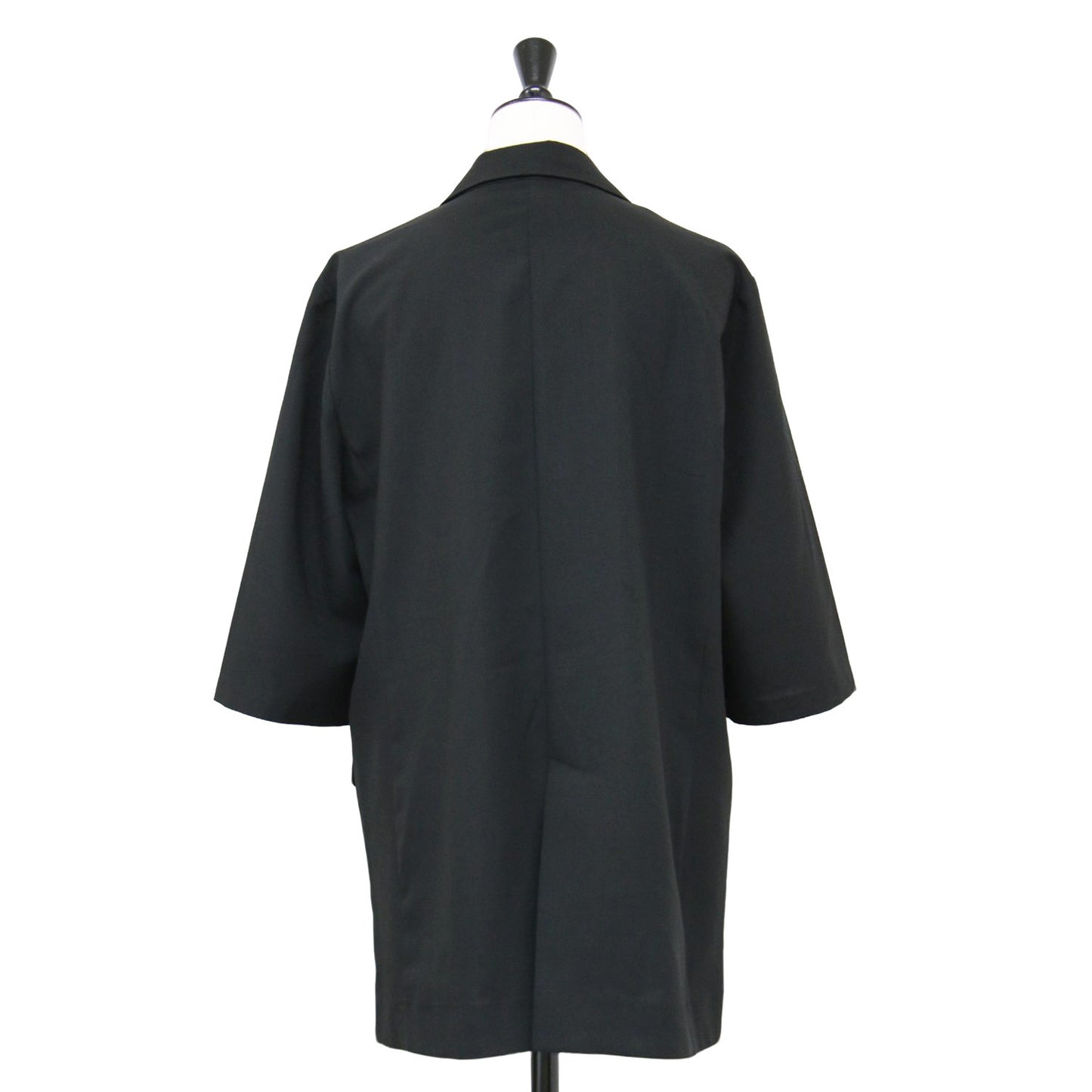 23春夏 ハーフスリーブ ジャケット / テーラード チュニック丈 ワイド スリット ウォッシャブル