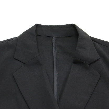 23春夏 ハーフスリーブ ジャケット / テーラード チュニック丈 ワイド スリット ウォッシャブル