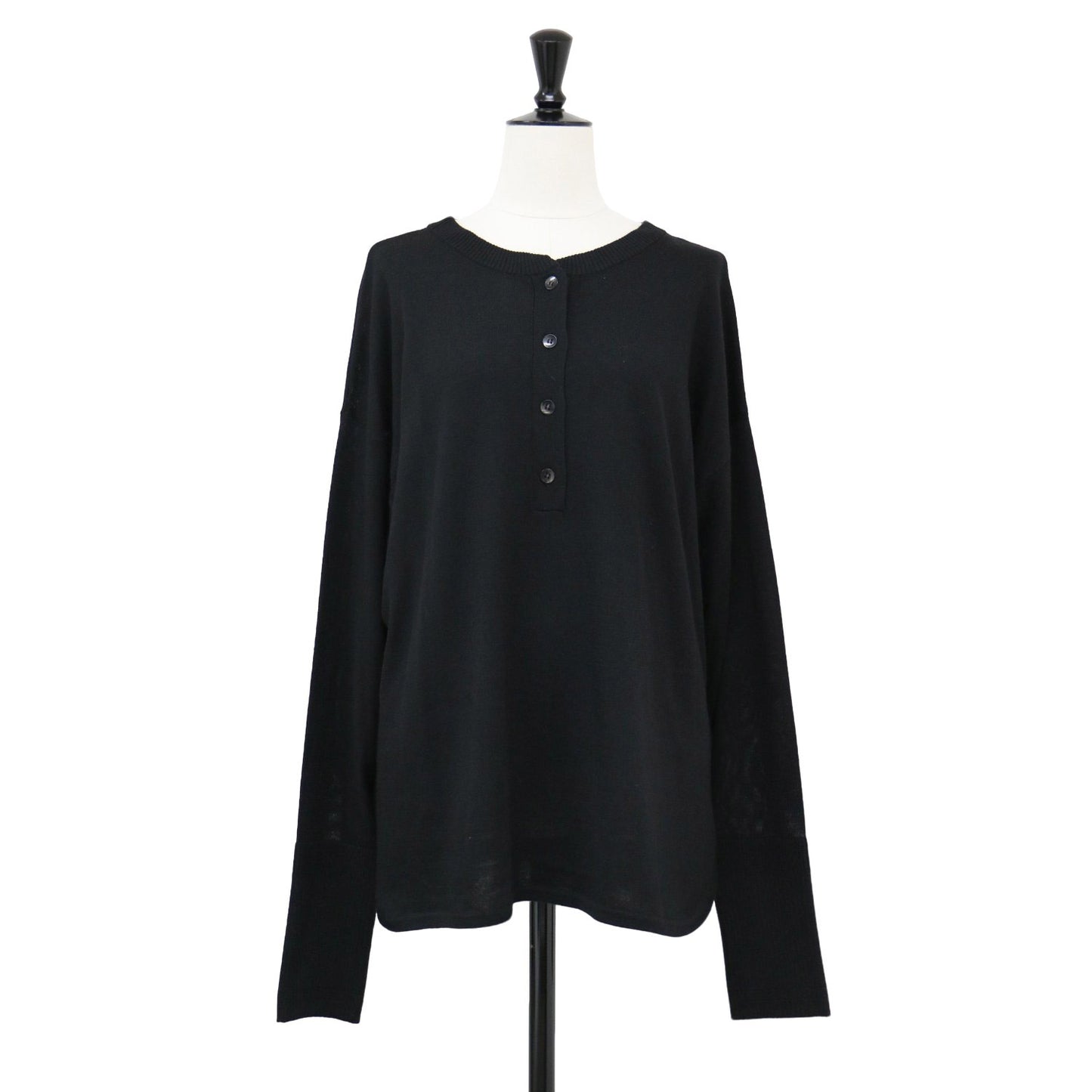 25春夏 ウォッシャブル 2WAY ヘンリー プルオーバー / ニット ワイド タック スリット