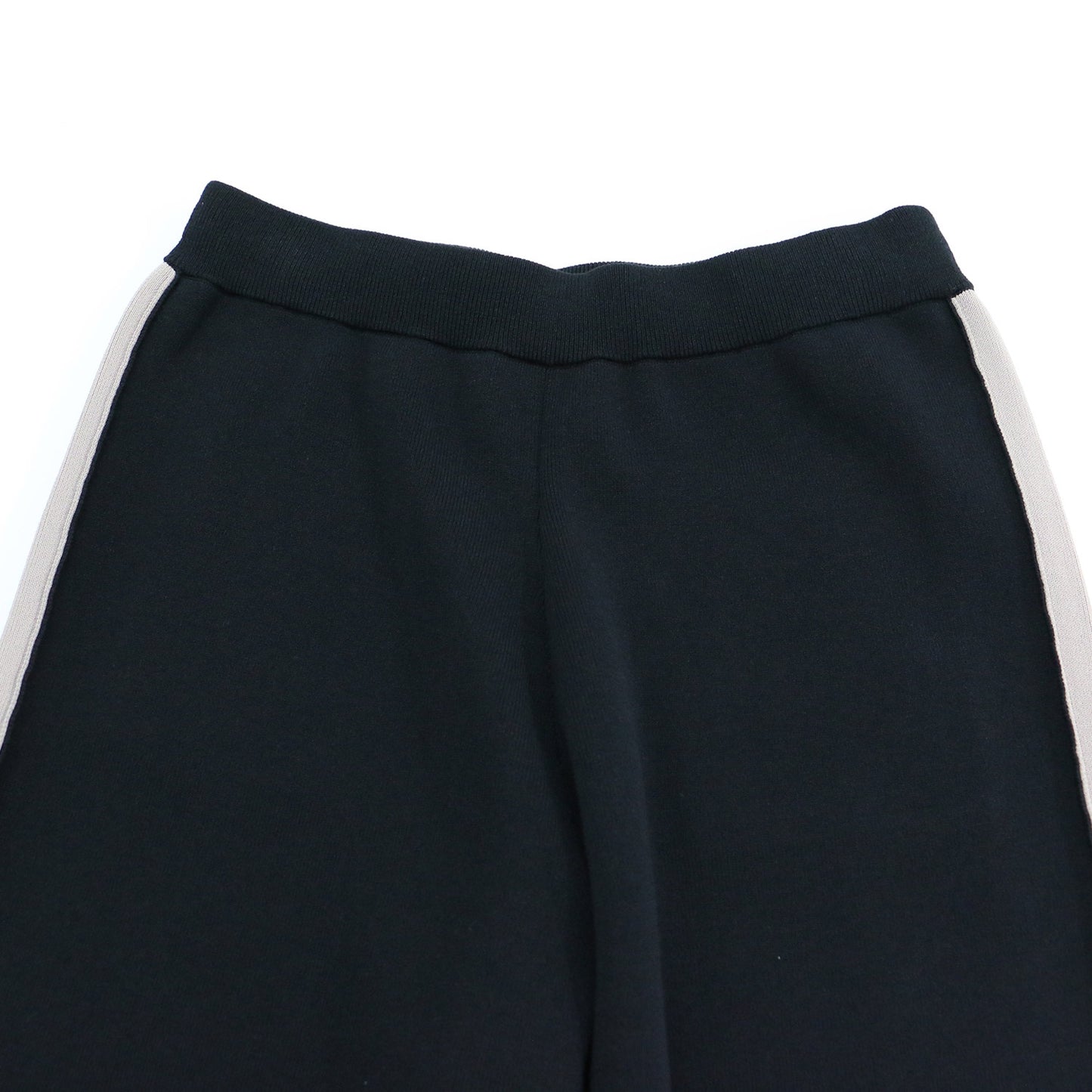 24春夏 ウォッシャブル トラックパンツ / ニットパンツ ワイド ウエストゴム サイドライン