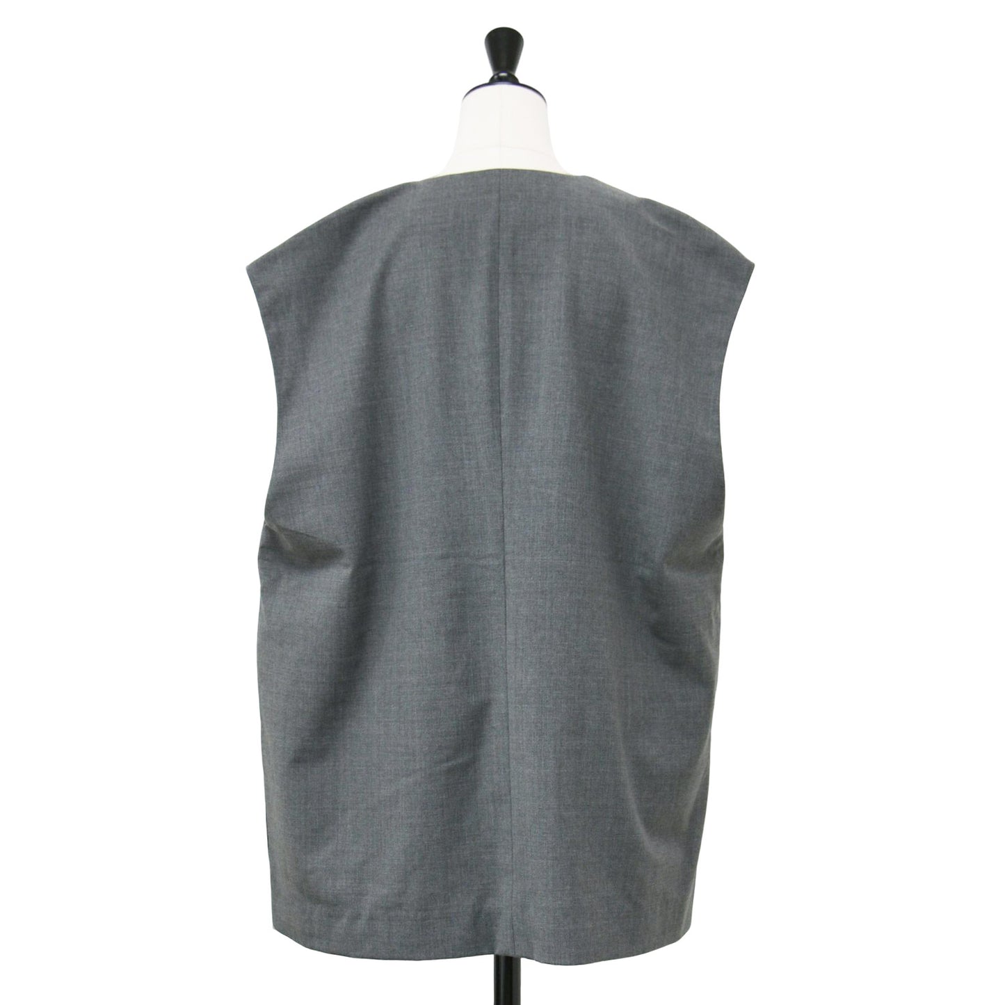 Vネック ウール ベスト / ジレ プルオーバー ノースリーブ ポケット スリット