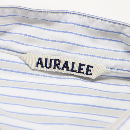 20春夏 ノーカラー ストライプ ノースリーブ ワイド シャツ / WASHED FINX TWILL STRIPE SLEEVELESS SHIRTS ブラウス コットン