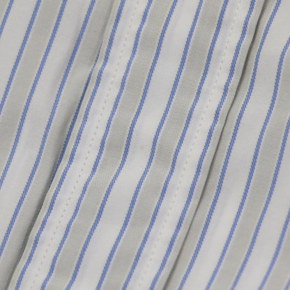 20春夏 ノーカラー ストライプ ノースリーブ ワイド シャツ / WASHED FINX TWILL STRIPE SLEEVELESS SHIRTS ブラウス コットン