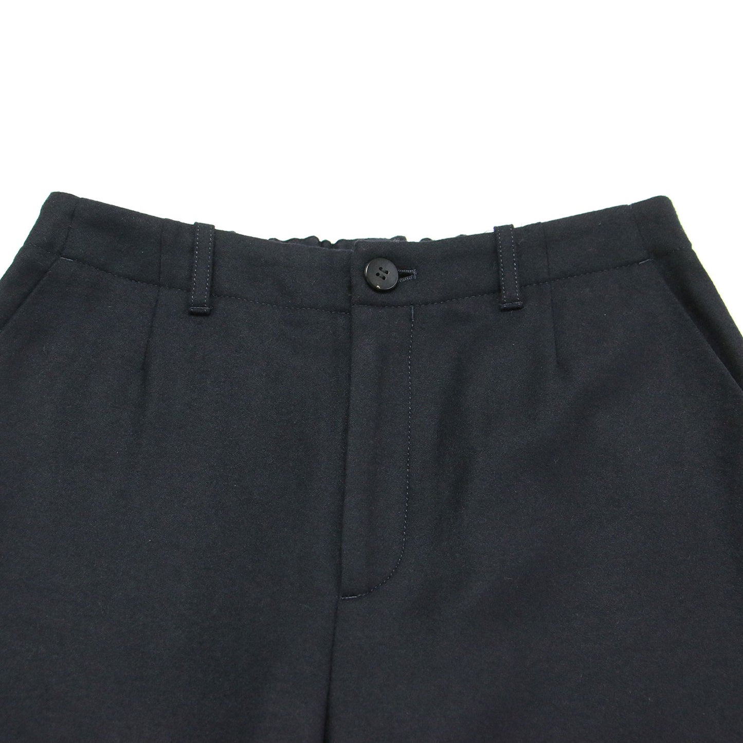 ウール ツイル ミディアム ワイドパンツ / ハイウエスト フルレングス ストレート