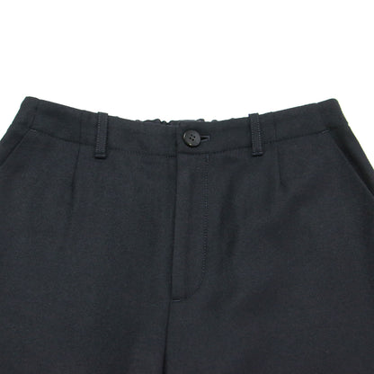 ウール ツイル ミディアム ワイドパンツ / ハイウエスト フルレングス ストレート