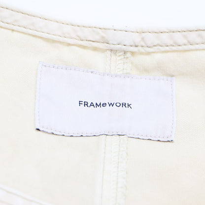 24秋冬 ケミカルウォッシュ アメスリ サロペット / オールインワン パンツ ワイド ノースリーブ ボートネック コットン