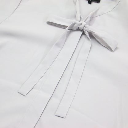 25春夏 ナロータイ ブラウス / Prime GGT Tie Blouse シャツ 長袖 バンドカラー ドレープ ストレッチ ジョーゼット