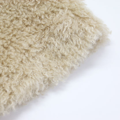 24春夏 フェイクファー ベスト / ジレ ミドル丈 カーリー エコファー