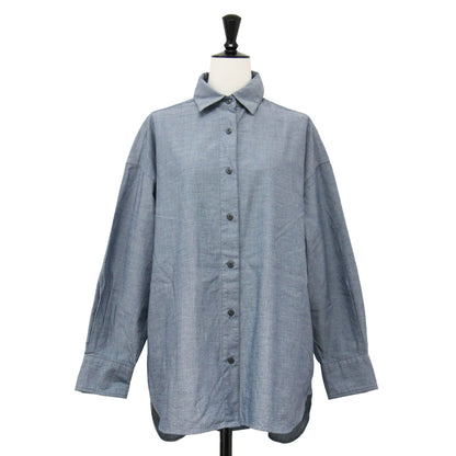 23春夏 コットン ダンガリー シャツ / COTTON DUNGAREE SHIRT 長袖 レギュラーカラー オーバーサイズ