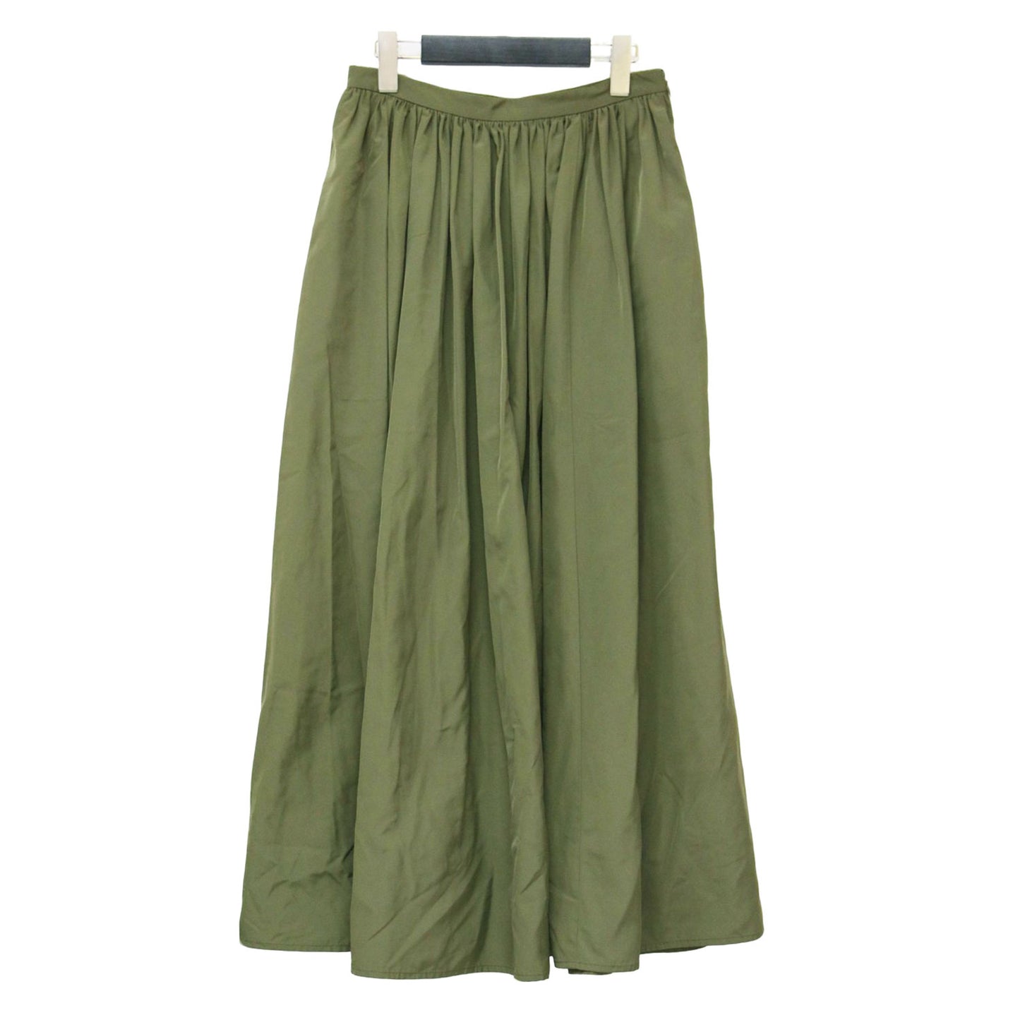 24秋冬 タフタ ロング スカート / ギャザー ボリューム ポリエステル