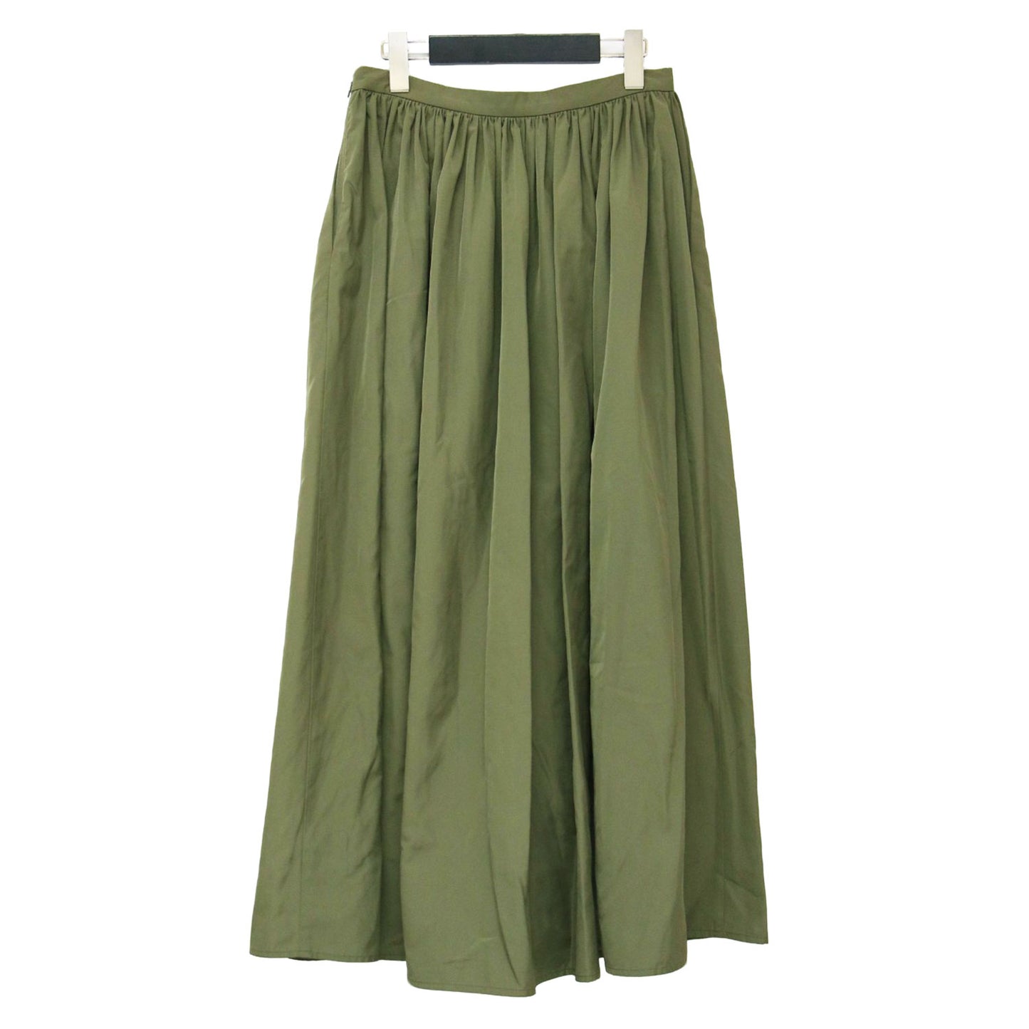 24秋冬 タフタ ロング スカート / ギャザー ボリューム ポリエステル