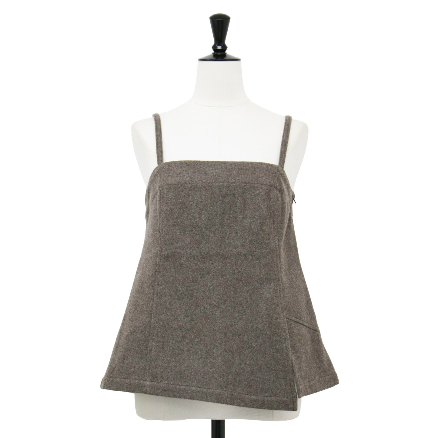 24秋冬 ウール メルトン キャミソール トップス / ブラウス Aライン スリット タック