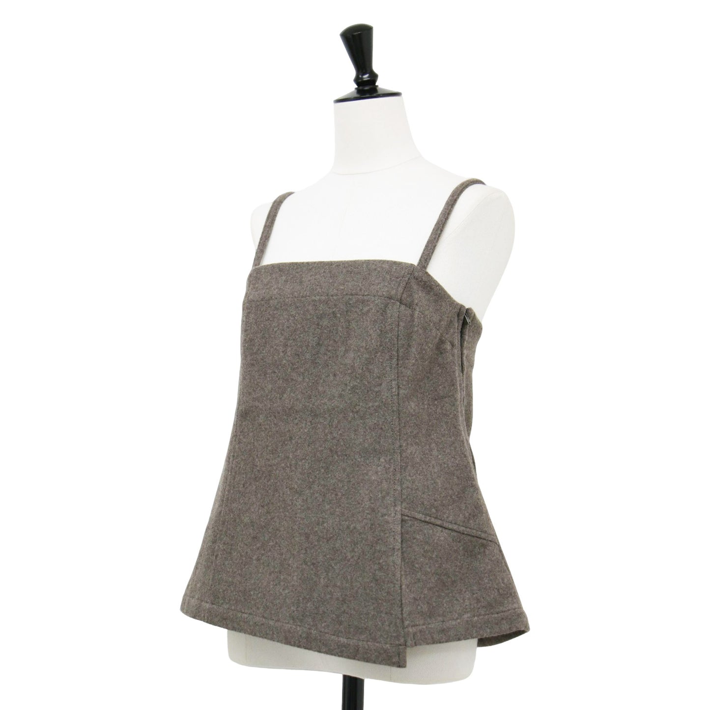 24秋冬 ウール メルトン キャミソール トップス / ブラウス Aライン スリット タック