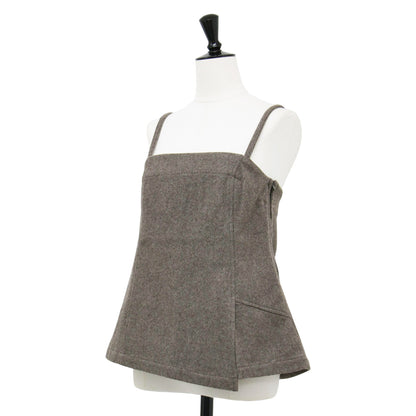 24秋冬 ウール メルトン キャミソール トップス / ブラウス Aライン スリット タック