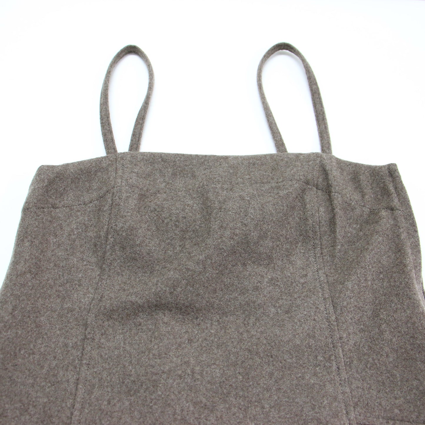 24秋冬 ウール メルトン キャミソール トップス / ブラウス Aライン スリット タック