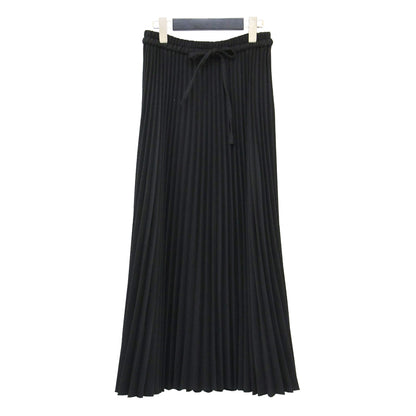 ストリング プリーツ スカート / String pleated skirt ロング フレア ウエストゴム