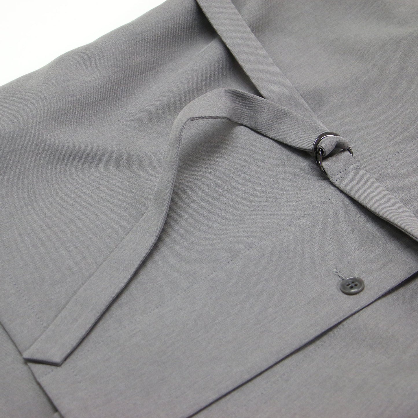 23秋冬 ツイル ストレッチ ベスト / TWILL STRETCH VEST ジレ ノーカラー クルーネック ベルト付き